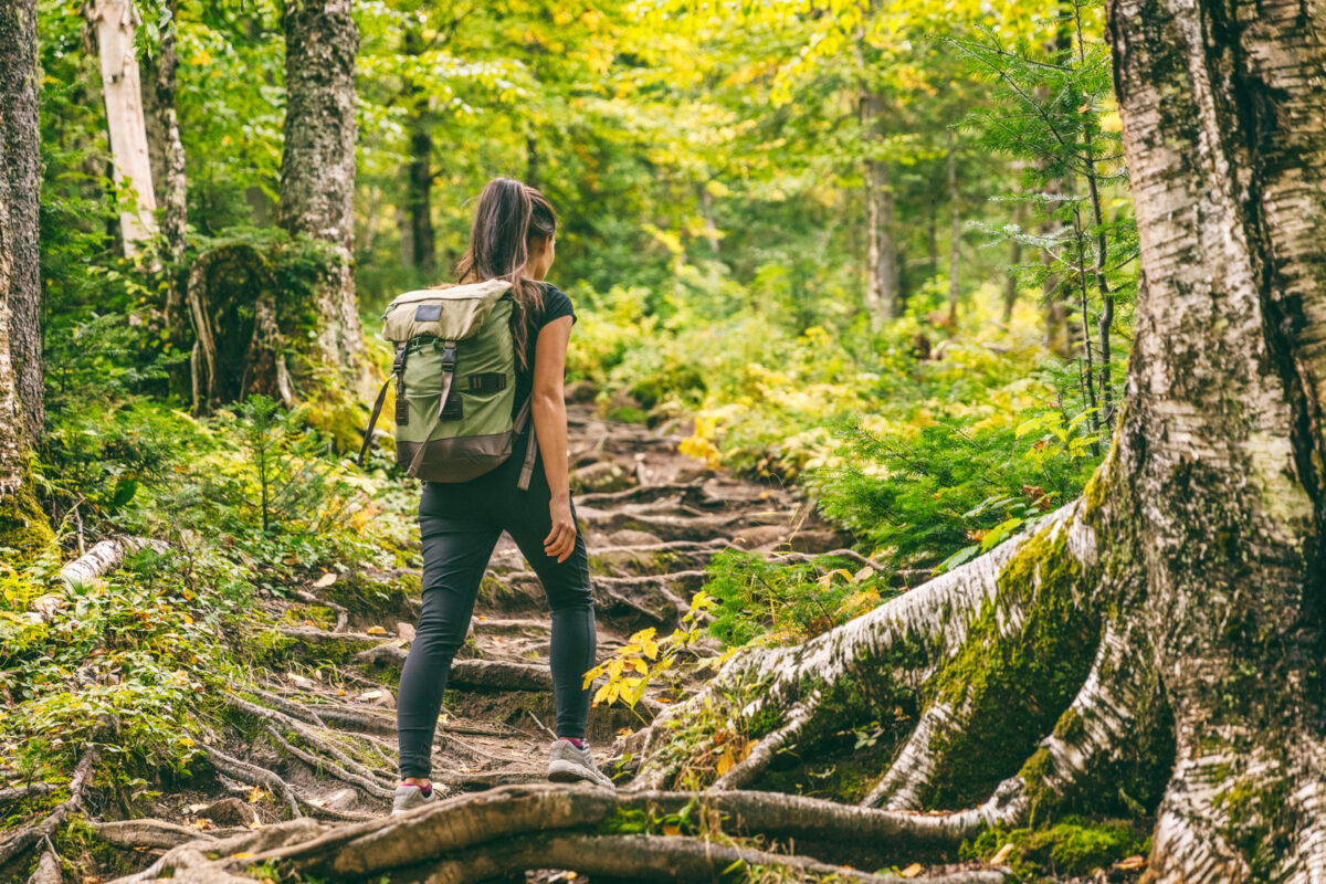 Woman hiking