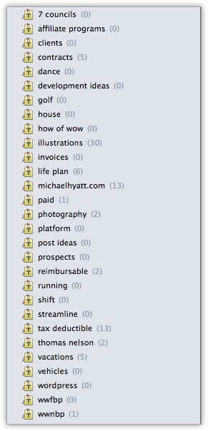 Evernote tags