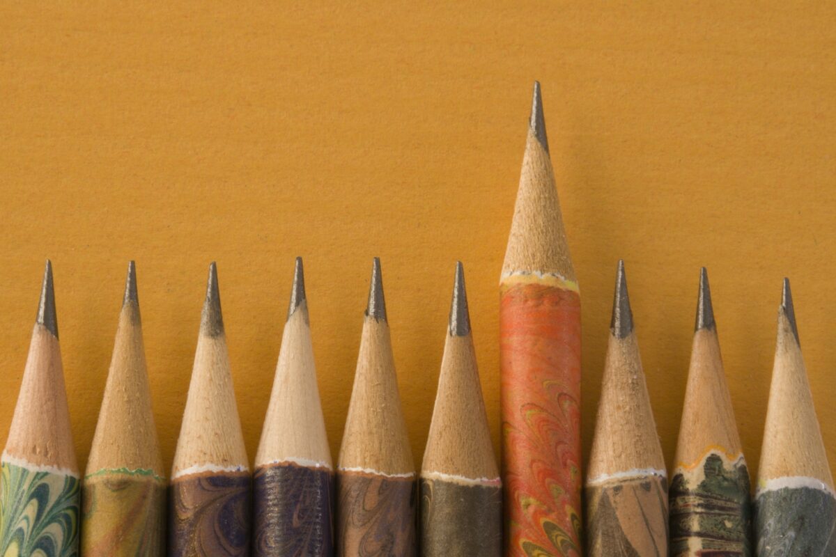 Sharp Pencil Above Peers