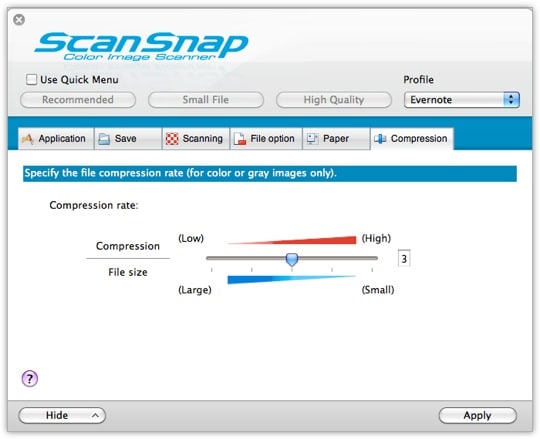 ScanSnap Settings - Tab 6